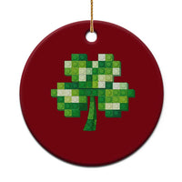 Funny St Patricks Day Shamrock Building Blocks Bricks Ceramic Ornament