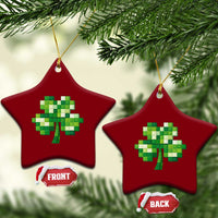 Funny St Patricks Day Shamrock Building Blocks Bricks Ceramic Ornament