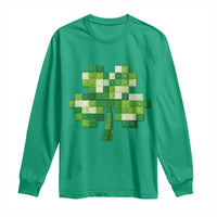 Funny St Patricks Day Shamrock Building Blocks Bricks Long Sleeve Shirt