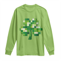 Funny St Patricks Day Shamrock Building Blocks Bricks Long Sleeve Shirt