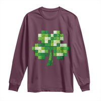 Funny St Patricks Day Shamrock Building Blocks Bricks Long Sleeve Shirt
