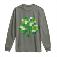 Funny St Patricks Day Shamrock Building Blocks Bricks Long Sleeve Shirt