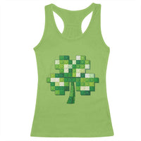 Funny St Patricks Day Shamrock Building Blocks Bricks Racerback Tank Top