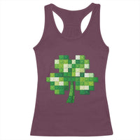 Funny St Patricks Day Shamrock Building Blocks Bricks Racerback Tank Top