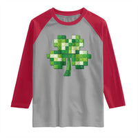 Funny St Patricks Day Shamrock Building Blocks Bricks Raglan Shirt