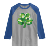 Funny St Patricks Day Shamrock Building Blocks Bricks Raglan Shirt