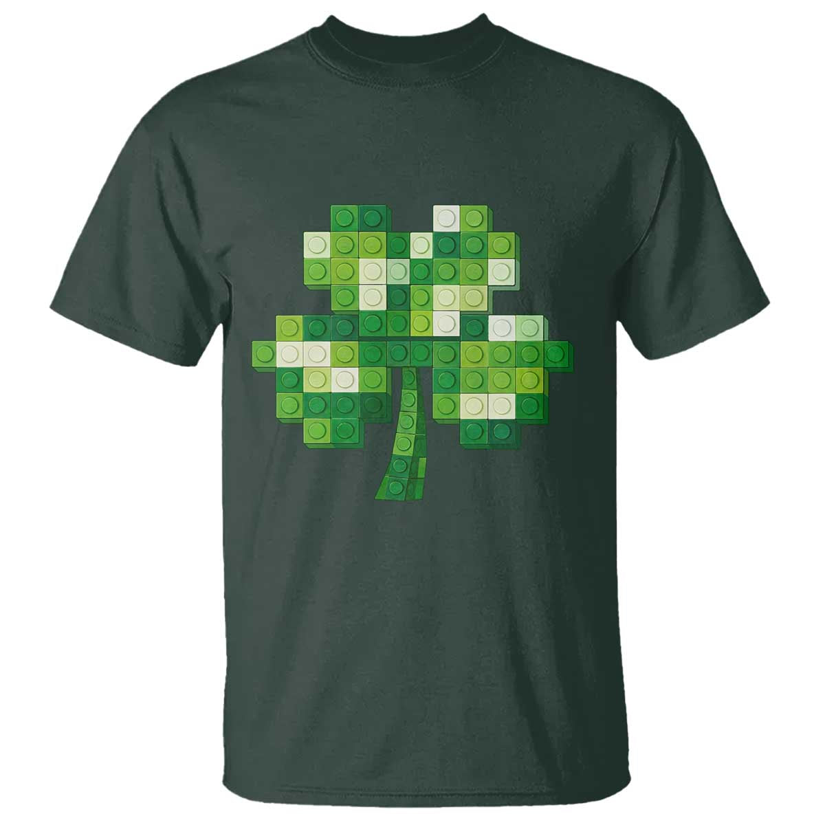Funny St Patricks Day Shamrock Building Blocks Bricks T Shirt
