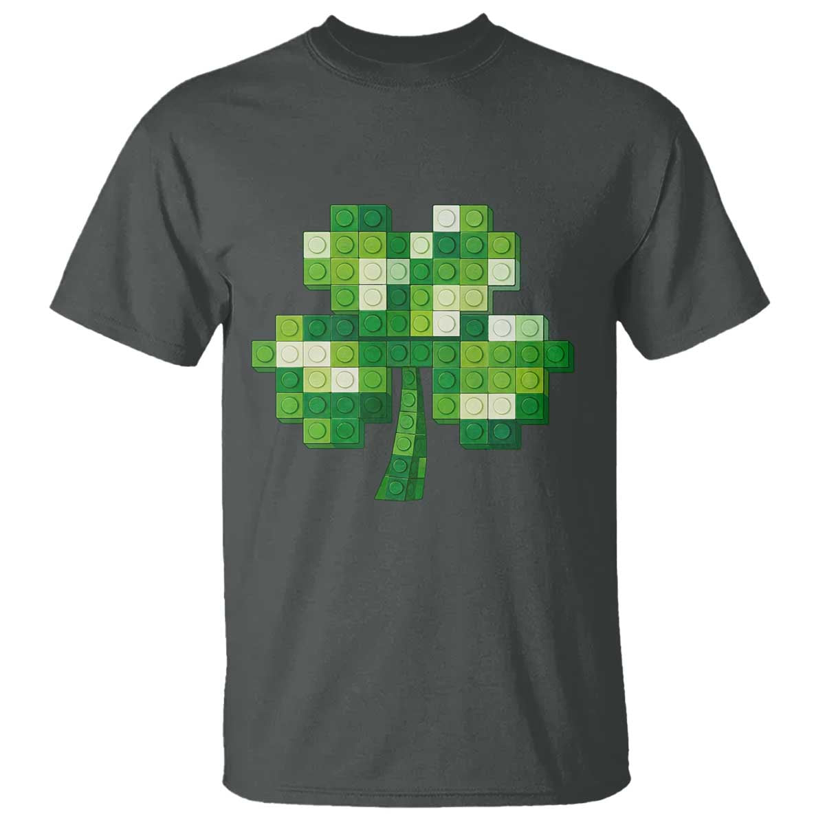 Funny St Patricks Day Shamrock Building Blocks Bricks T Shirt