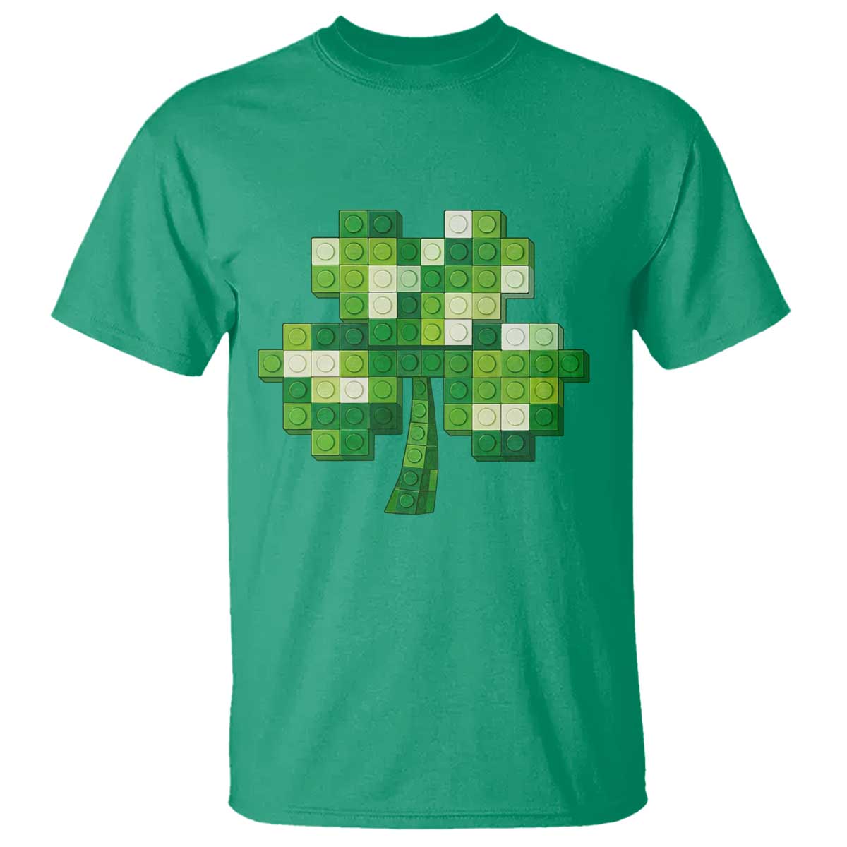 Funny St Patricks Day Shamrock Building Blocks Bricks T Shirt