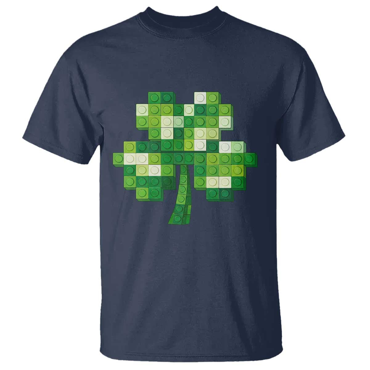 Funny St Patricks Day Shamrock Building Blocks Bricks T Shirt