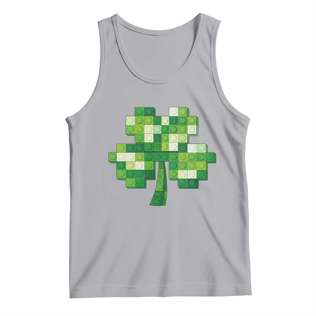 Funny St Patricks Day Shamrock Building Blocks Bricks Tank Top