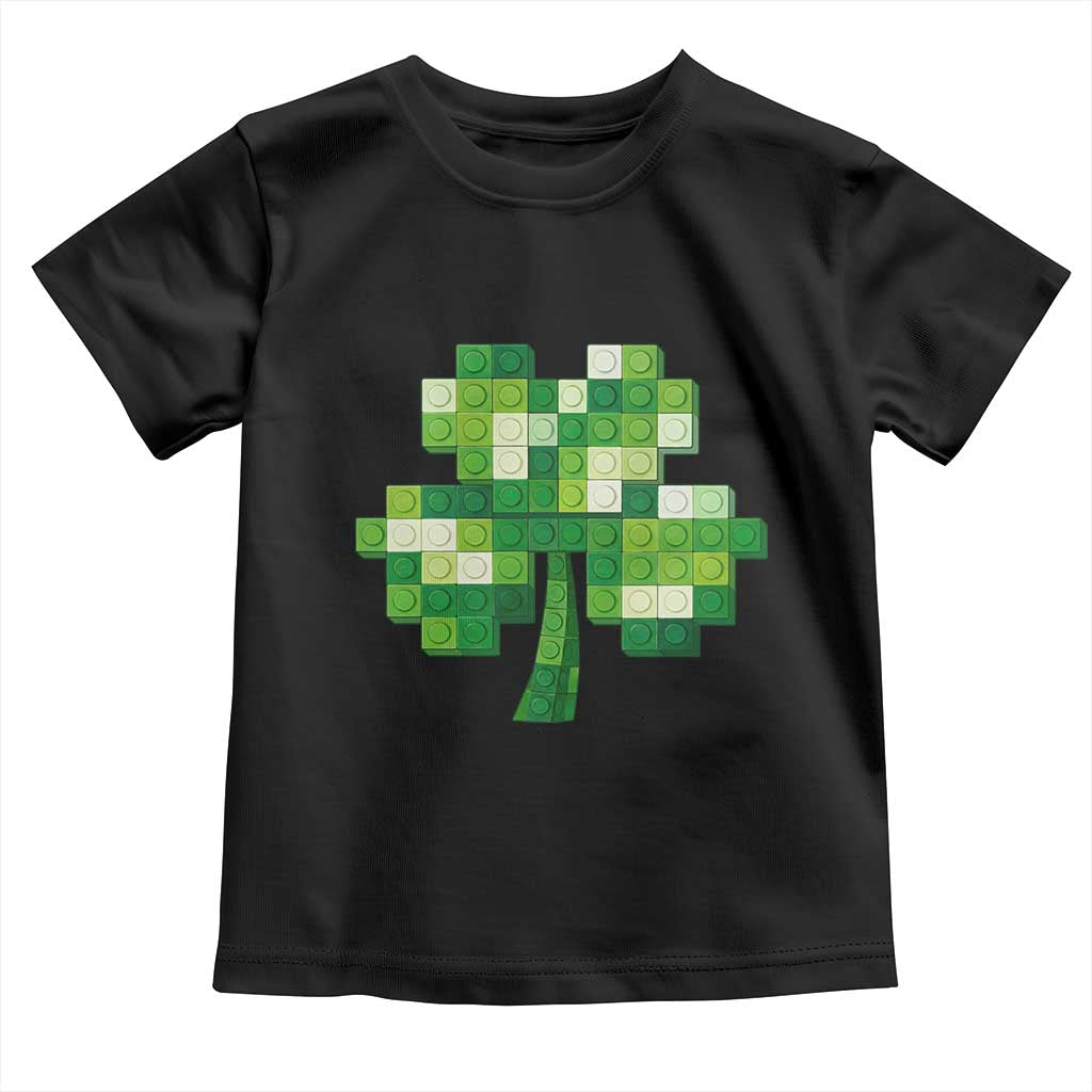 Funny St Patricks Day Shamrock Building Blocks Bricks Toddler T Shirt