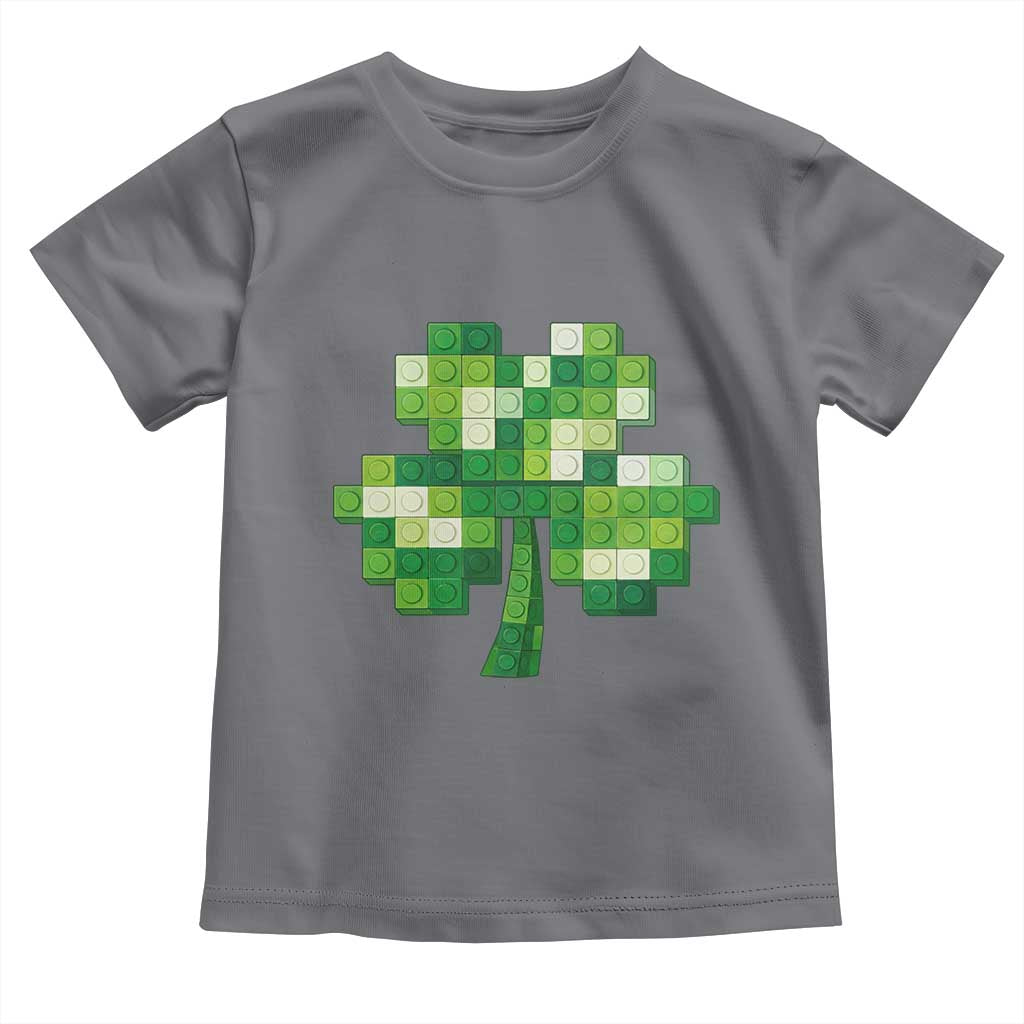 Funny St Patricks Day Shamrock Building Blocks Bricks Toddler T Shirt