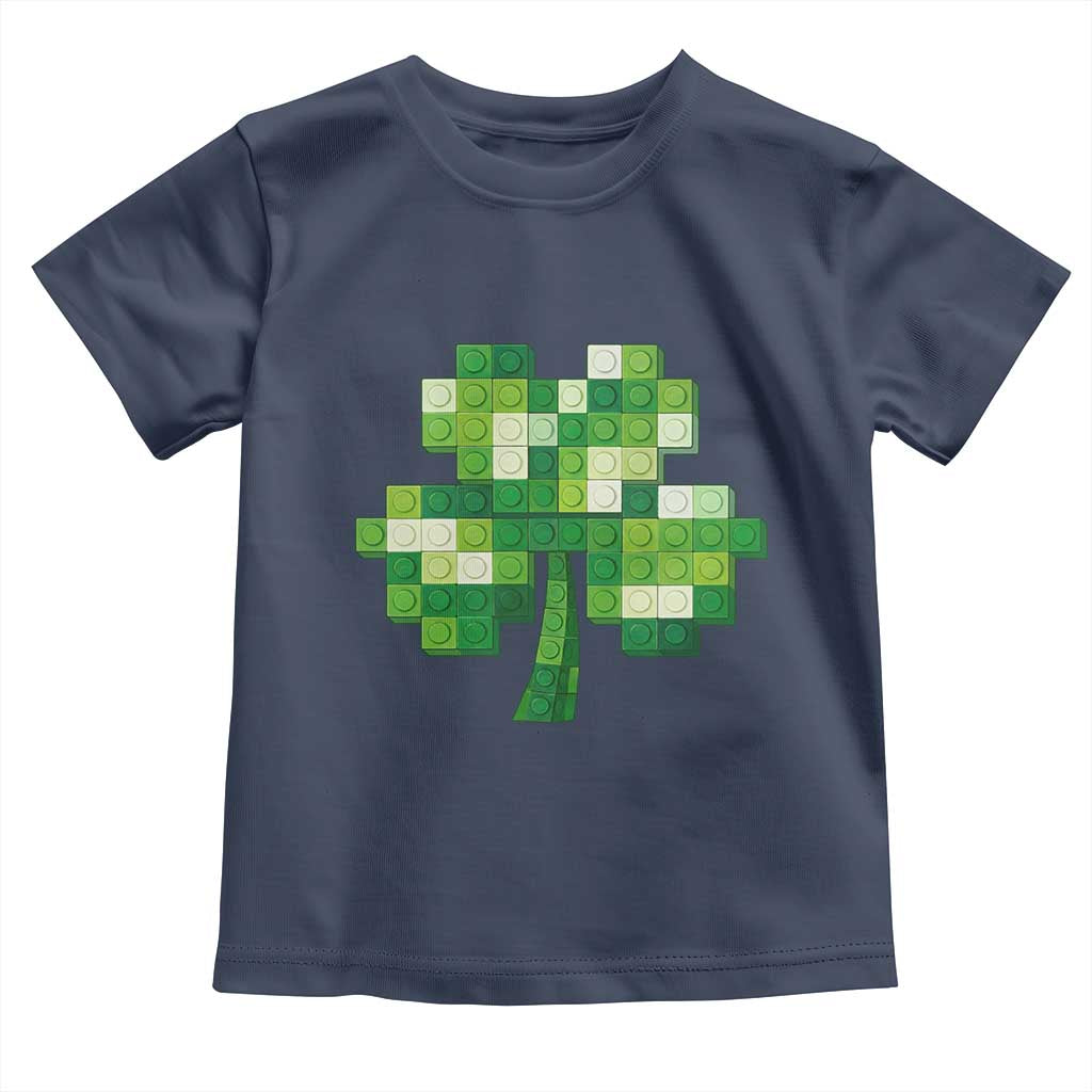 Funny St Patricks Day Shamrock Building Blocks Bricks Toddler T Shirt