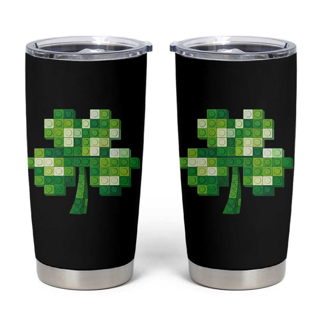 Funny St Patricks Day Shamrock Building Blocks Bricks Tumbler Cup
