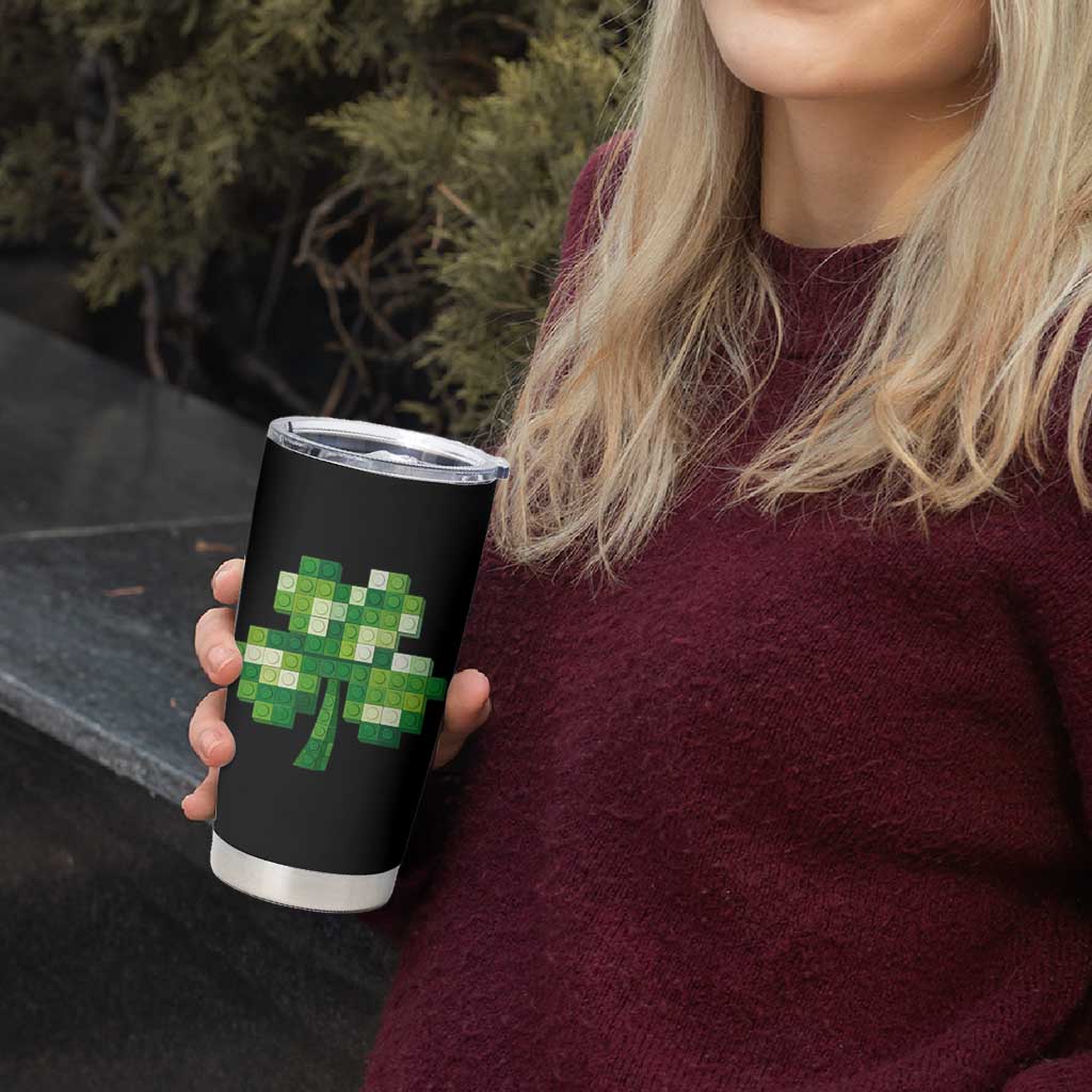 Funny St Patricks Day Shamrock Building Blocks Bricks Tumbler Cup