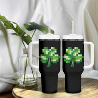 Funny St Patricks Day Shamrock Building Blocks Bricks Tumbler With Handle