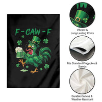 Funny F Caw F Chicken St Patricks Day Garden Flag Irish Beer Drinking Shamrock Print