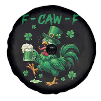 Funny F Caw F Chicken St Patricks Day Spare Tire Cover Irish Beer Drinking Shamrock Print