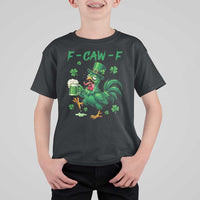 Funny F Caw F Chicken St Patricks Day T Shirt For Kid Irish Beer Drinking Shamrock Print