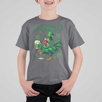 Funny F Caw F Chicken St Patricks Day T Shirt For Kid Irish Beer Drinking Shamrock Print