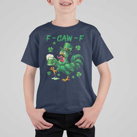 Funny F Caw F Chicken St Patricks Day T Shirt For Kid Irish Beer Drinking Shamrock Print