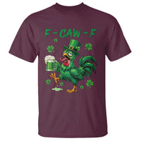 Funny F Caw F Chicken St Patricks Day T Shirt Irish Beer Drinking Shamrock Print