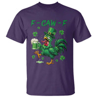Funny F Caw F Chicken St Patricks Day T Shirt Irish Beer Drinking Shamrock Print