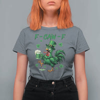 Funny F Caw F Chicken St Patricks Day T Shirt For Women Irish Beer Drinking Shamrock Print