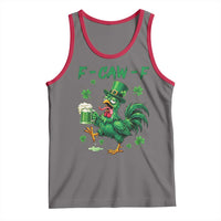 Funny F Caw F Chicken St Patricks Day Tank Top Irish Beer Drinking Shamrock Print