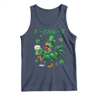 Funny F Caw F Chicken St Patricks Day Tank Top Irish Beer Drinking Shamrock Print
