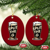 Funny Irish Beer Slit The G Ceramic Ornament Stout Beer Drinking Lover