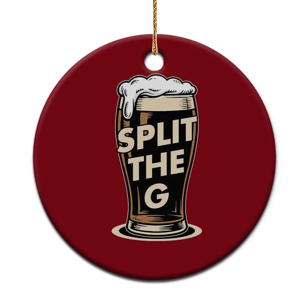 Funny Irish Beer Slit The G Ceramic Ornament Stout Beer Drinking Lover