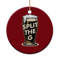 Funny Irish Beer Slit The G Ceramic Ornament Stout Beer Drinking Lover