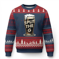 Funny Irish Beer Slit The G Ugly Christmas Sweater Stout Beer Drinking Lover