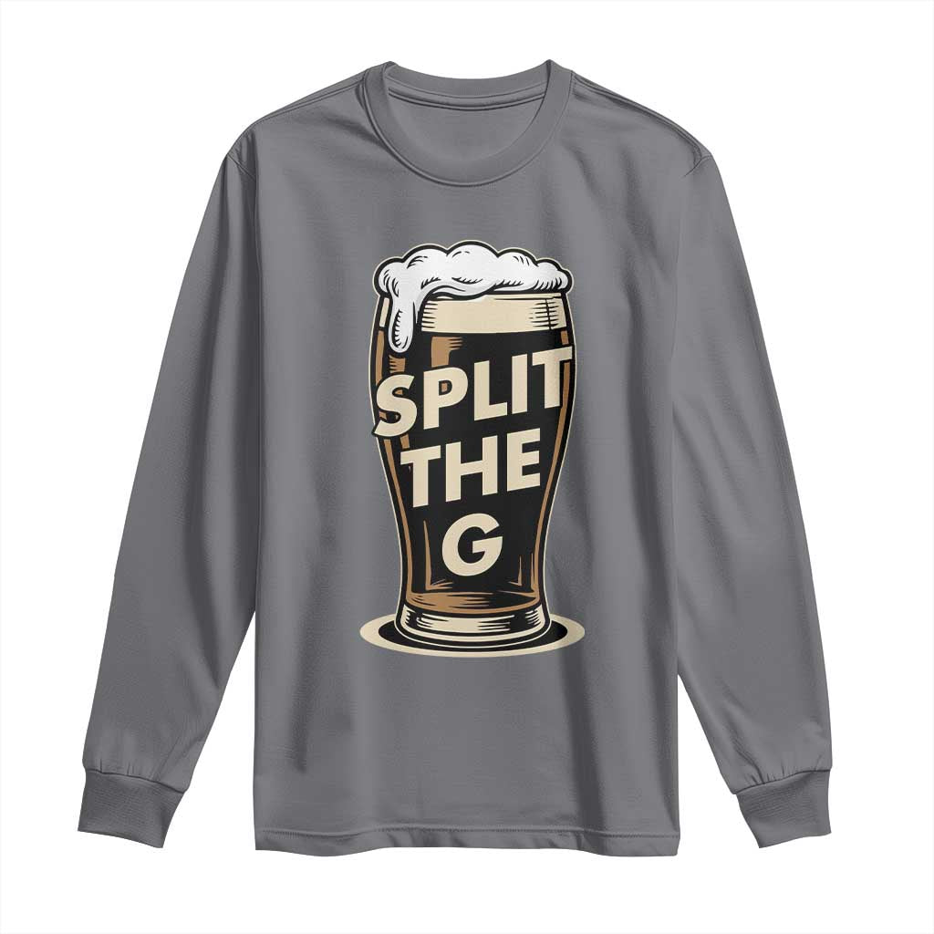 Funny Irish Beer Slit The G Long Sleeve Shirt Stout Beer Drinking Lover