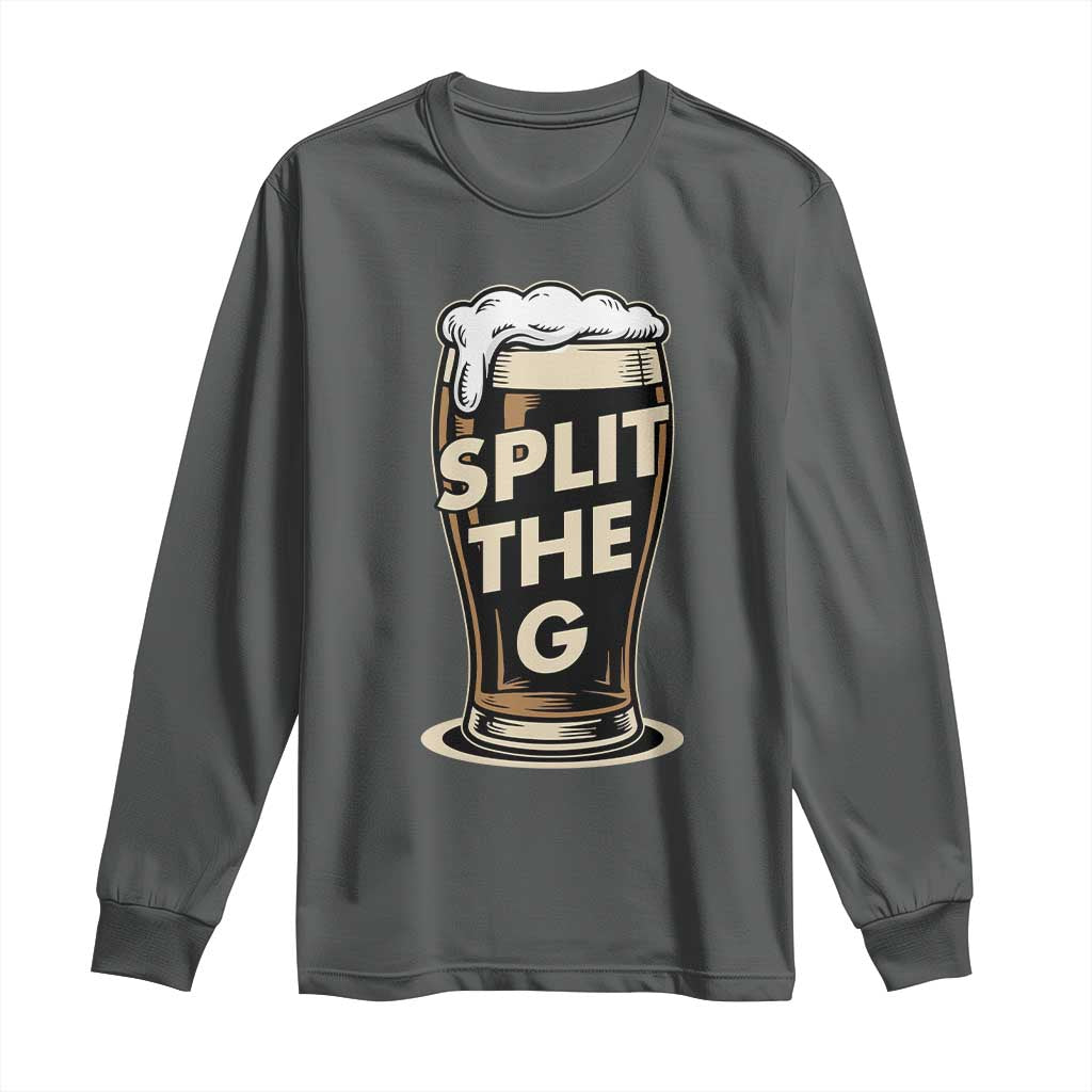 Funny Irish Beer Slit The G Long Sleeve Shirt Stout Beer Drinking Lover