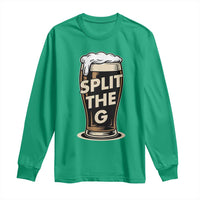Funny Irish Beer Slit The G Long Sleeve Shirt Stout Beer Drinking Lover