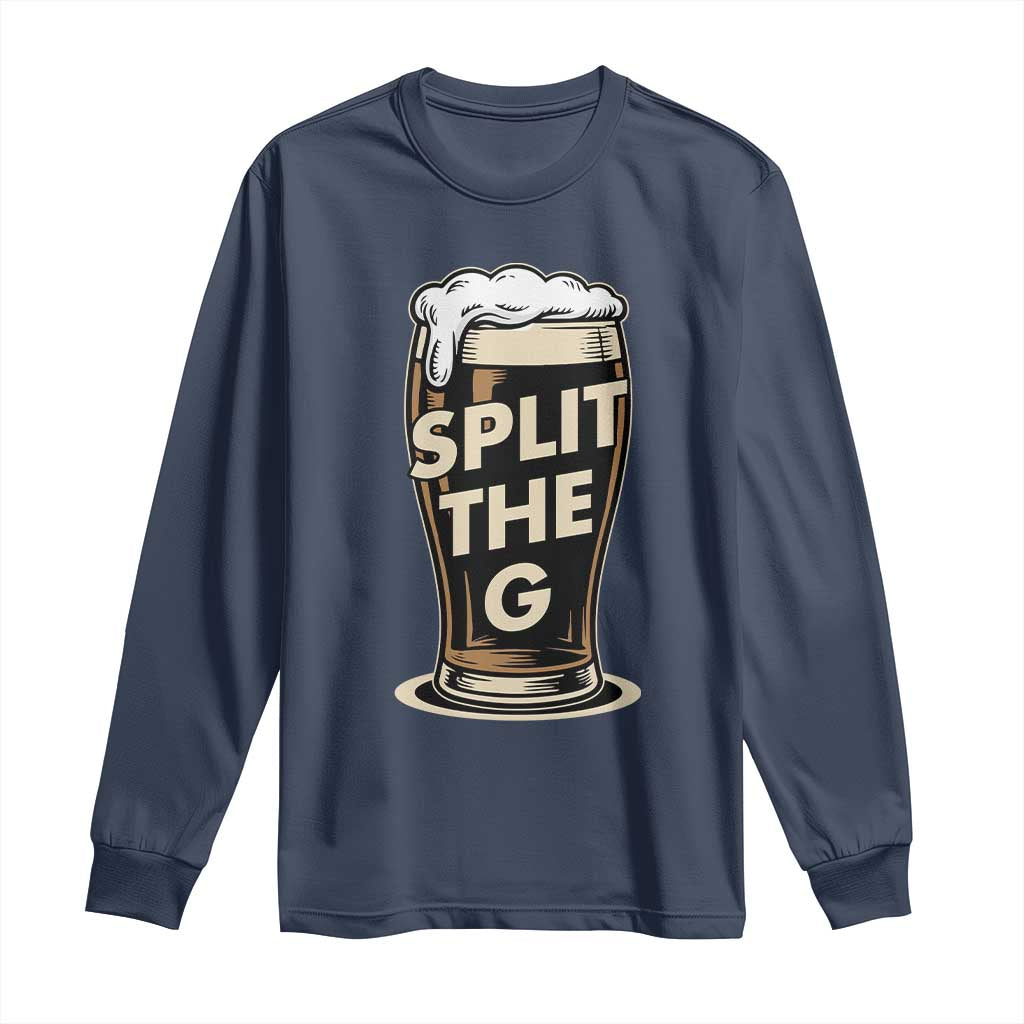 Funny Irish Beer Slit The G Long Sleeve Shirt Stout Beer Drinking Lover