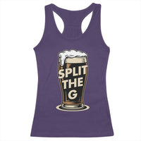Funny Irish Beer Slit The G Racerback Tank Top Stout Beer Drinking Lover