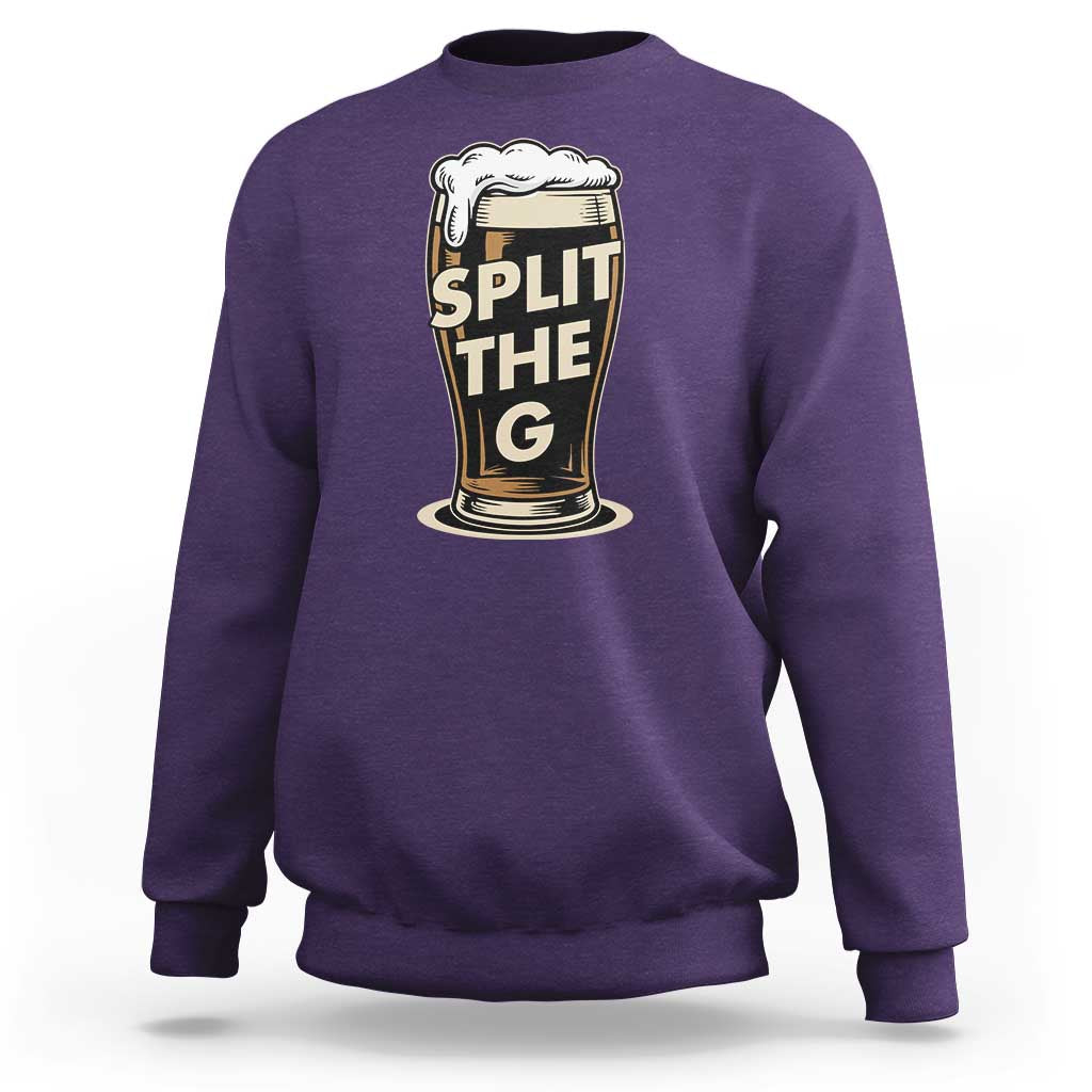 Funny Irish Beer Slit The G Sweatshirt Stout Beer Drinking Lover