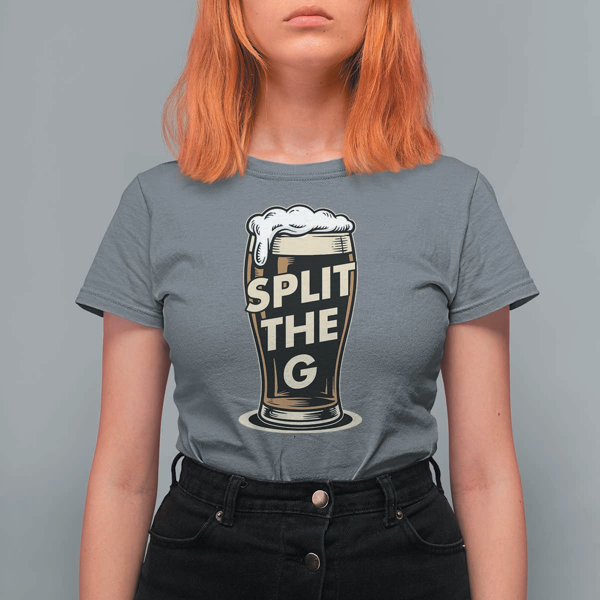 Funny Irish Beer Slit The G T Shirt For Women Stout Beer Drinking Lover