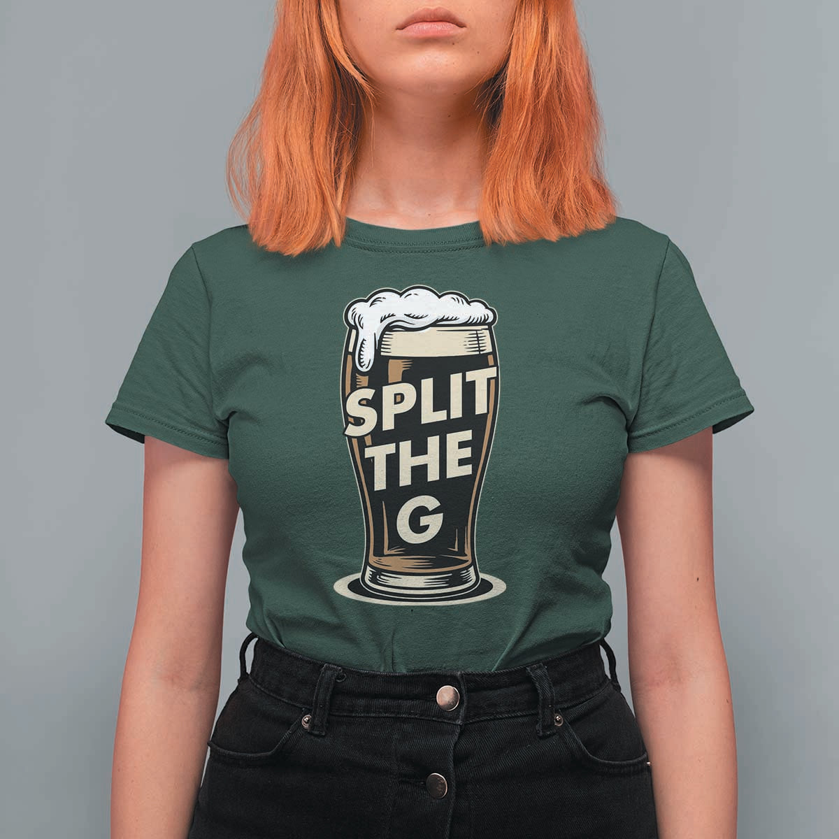 Funny Irish Beer Slit The G T Shirt For Women Stout Beer Drinking Lover