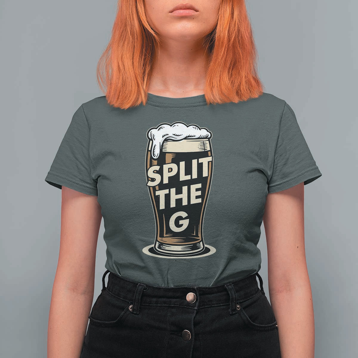 Funny Irish Beer Slit The G T Shirt For Women Stout Beer Drinking Lover