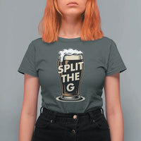 Funny Irish Beer Slit The G T Shirt For Women Stout Beer Drinking Lover