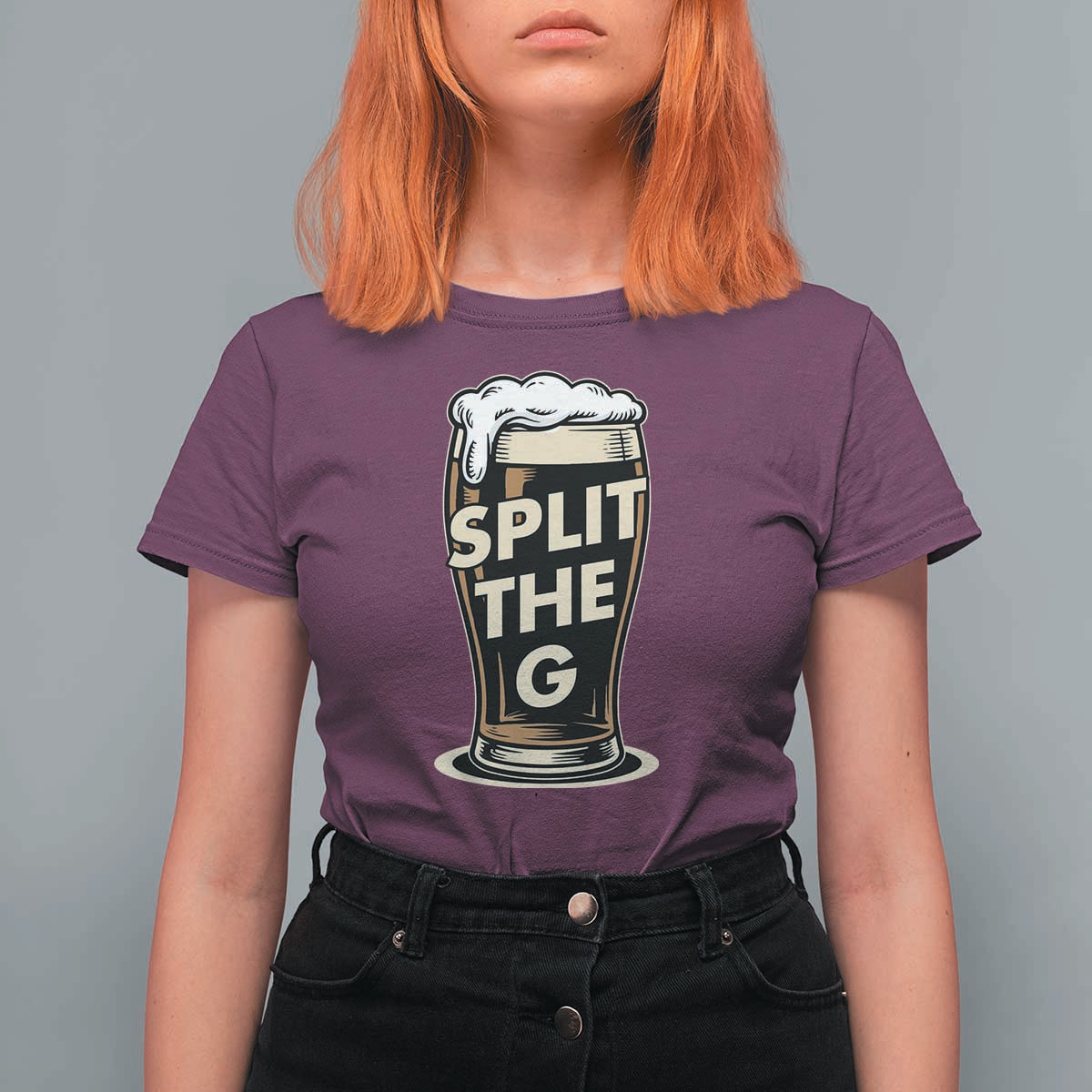 Funny Irish Beer Slit The G T Shirt For Women Stout Beer Drinking Lover