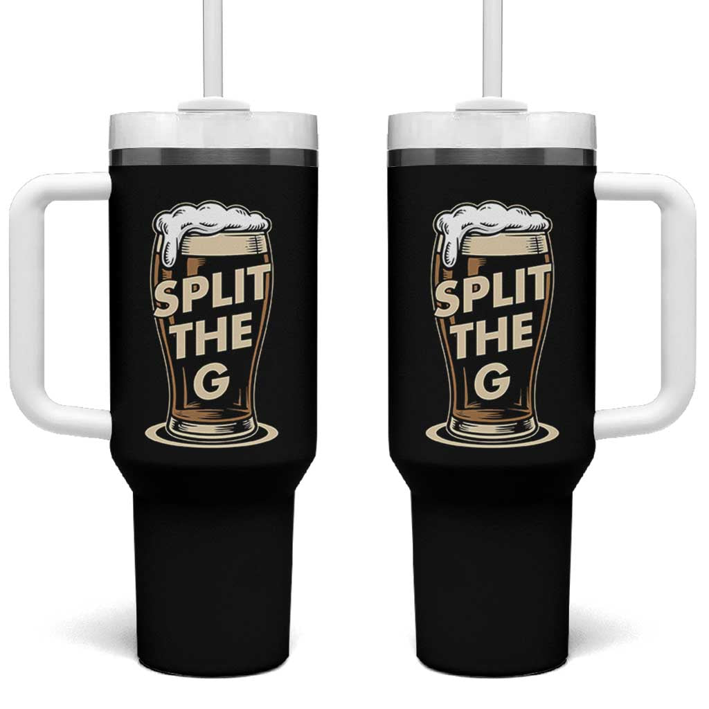 Funny Irish Beer Slit The G Tumbler With Handle Stout Beer Drinking Lover