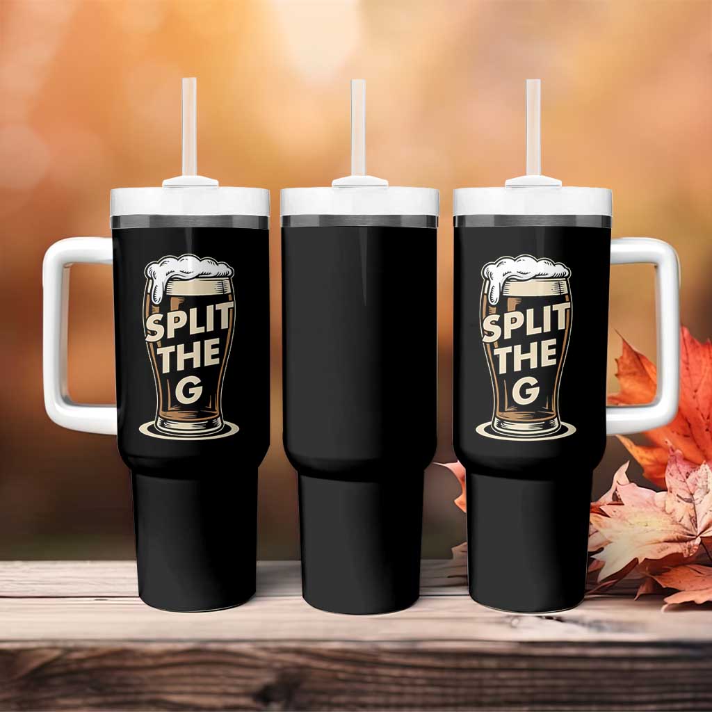 Funny Irish Beer Slit The G Tumbler With Handle Stout Beer Drinking Lover