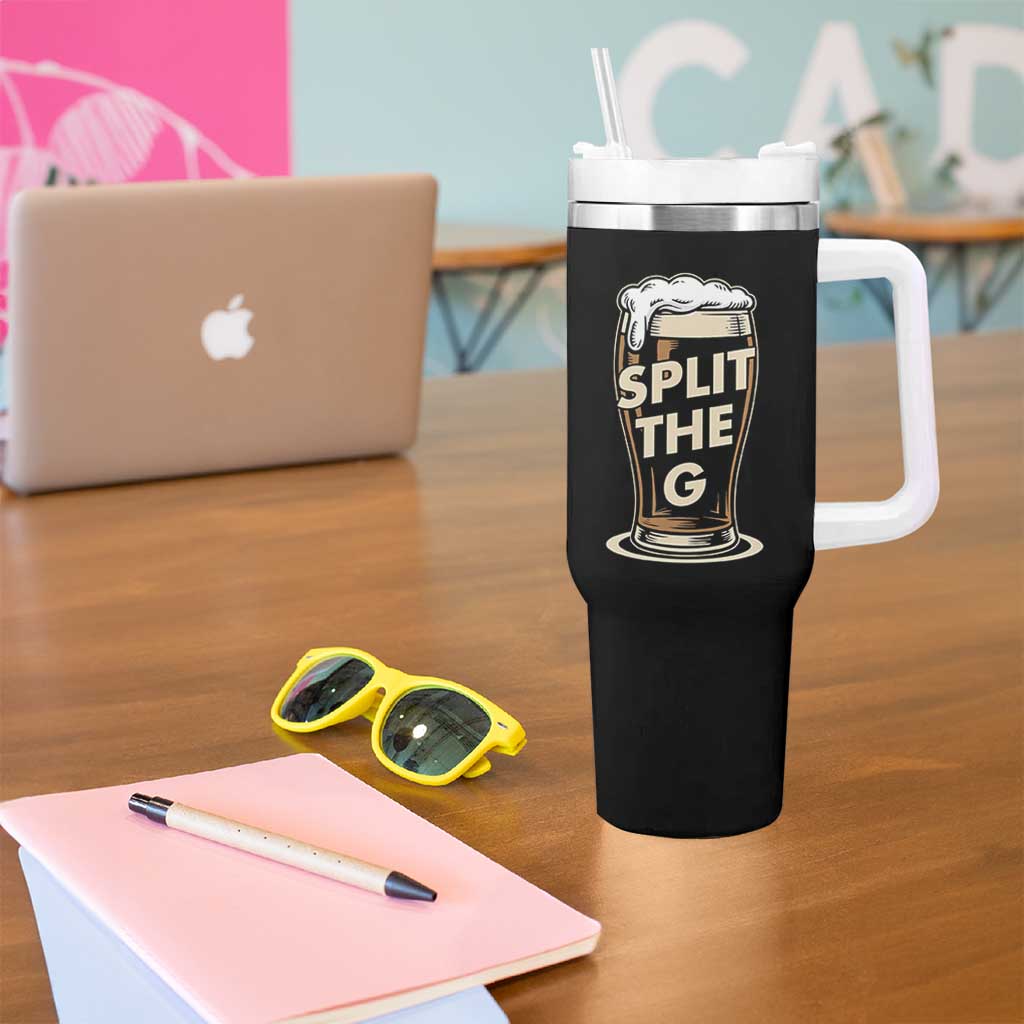 Funny Irish Beer Slit The G Tumbler With Handle Stout Beer Drinking Lover
