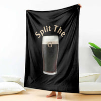 Funny Irish Beer Split The G Throw Blanket St Patricks Day Stout Beer Drinking Day